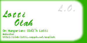 lotti olah business card